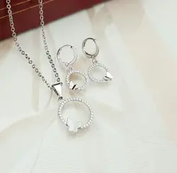 نیم ست نگین دار طرح طلا رنگ ثابت | نیم ست جواهری | نیم ست دخترانه ارزان| فروشگاه اینترنتی بدلیجات