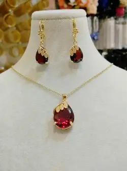 نیم ست یاقوت سرخ طرح جواهر | بدلینجا