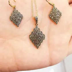 بدلینجا | نیم ست سیاه قلم لوزی | نیم ست مارگازیت لوزی