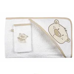 حوله 2تكه چهارگوش Teddy Bearخرس رزبرن RoseBorn