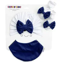 ست توربان، پاپوش و پیش بند پاپیون دار Lemon Kids