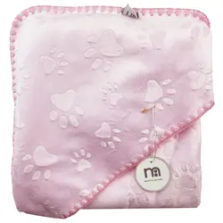 پتو پولیشی کلاه دار طرح ردپا مادرکر Mothercare