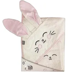 حوله چهارگوش کلاه دار خرگوش صورتی Mothercare