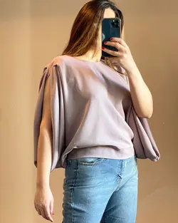 شومیز کرپ نسکافه ای