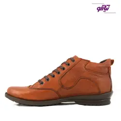 نیم بوت مردانه چرم مدل اسکوتر رنگ عسلی