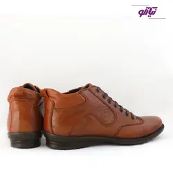 نیم بوت مردانه چرم مدل اسکوتر رنگ عسلی