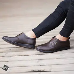 کفش چرم مردانه طرح اکو مدل ساعتی