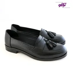 کفش چرم راحتی زنانه راینو چرم کد 101 رنگ مشکی