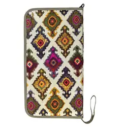 کیف قلم موی سه لت کرمی طرح گلیم کانگرو