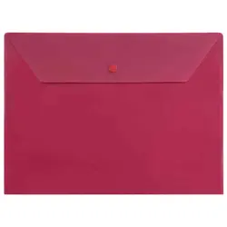 پوشه دکمه دار A4 زرشکی 105 پاپکو