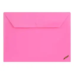 پوشه دکمه دار A4 صورتی 105 پاپکو