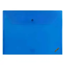 پوشه دکمه دار A4 آبی 105 پاپکو