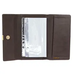 آلبوم چک قهوه ای طرح چرم