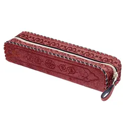 جاقلمی خوشنویسی زیپی عنابی طرحدار نوید