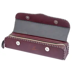 جاقلمی خوشنویسی مگنتی چرم زرشکی نوید