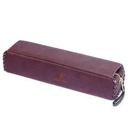 جاقلمی خوشنویسی مگنتی چرم زرشکی نوید