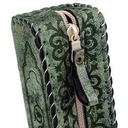 جاقلمی خوشنویسی زیپی سبز طرحدار نوید