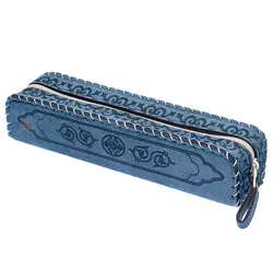 جاقلمی خوشنویسی زیپی آبی طرحدار نوید