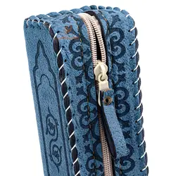 جاقلمی خوشنویسی زیپی آبی طرحدار نوید