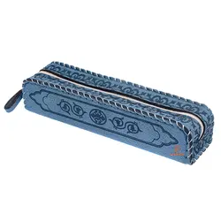 جاقلمی خوشنویسی زیپی آبی طرحدار نوید