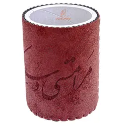 جا قلمی لیوانی قرمز خوشنویسی نوید