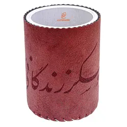 جا قلمی لیوانی قرمز خوشنویسی نوید