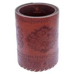 جا قلمی لیوانی عنابی خوشنویسی نوید