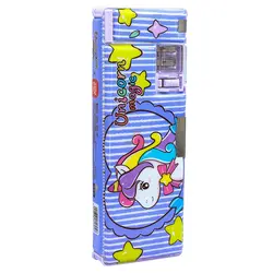 جامدادی 2 درب آهنربایی 533 بنفش طرح یونی کورن - مجد مارکت