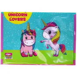 پوشه دکمه دار A4 طرح یونی کورن کوچولو 1452 کلیپس - مجد مارکت