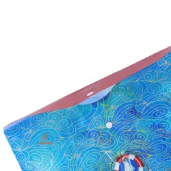 پوشه دکمه دار A4 طرح دختر در قایق 1452 کلیپس - مجد مارکت