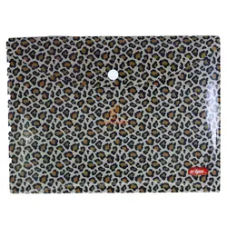 پوشه دکمه دار A5 طرح پلنگی 152 کلیپس - مجد مارکت