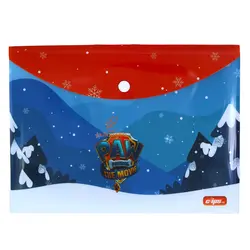 پوشه دکمه دار A5 طرح زمستان 152 کلیپس - مجد مارکت