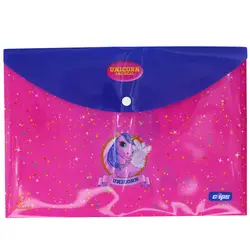 پوشه دکمه دار A4 طرح یونی کورن بالدار 1452 کلیپس - مجد مارکت