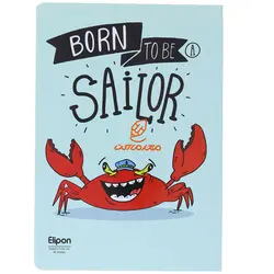 دفتر 60 برگ تک خط کد 220 طرح خرچنگ الیپون ELIPON - مجد مارکت