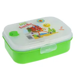 ظرف غذا 2 طبقه سبز 6023 طرح لوبیا آریا - مجد مارکت