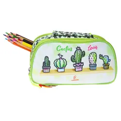 جامدادی کیفی 3061 طرح کاکتوس سویل SEVIL - مجد مارکت