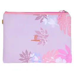 پوشه پارچه ای فانتزی زیپ دار A4 طرح دختر مو سفید 3067 سویل - مجد مارکت