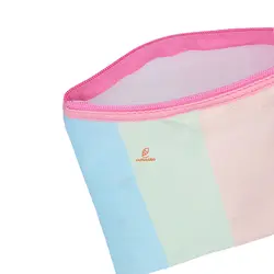 پوشه پارچه ای فانتزی زیپ دار A4 طرح قلب سفید 3067 سویل - مجد مارکت