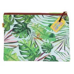 پوشه پارچه ای فانتزی زیپ دار A4 طرح هاوایی 3067 سویل - مجد مارکت
