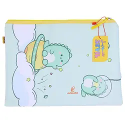 پوشه پارچه ای فانتزی زیپ دار A4 طرح دایناسور کوچولو 3067 سویل - مجد مارکت