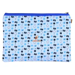 پوشه پارچه ای فانتزی زیپ دار A4 طرح بچه رئیس با عینک دودی 3067 سویل - مجد مارکت