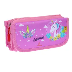 جامدادی فانتزی سه زیپ 3071 طرح یونی کورن سویل SEVIL - مجد مارکت