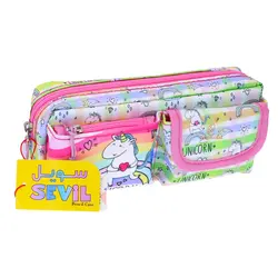 جامدادی فانتزی 3074 طرح یونی کورن و قلب سویل SEVIL - مجد مارکت