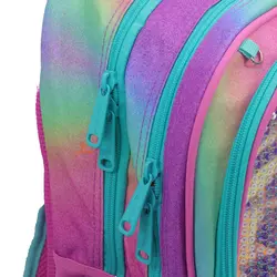 کوله پشتی دو تکه پولک دار طرح یونی کورن 2706 گلسی برد GLOSSY BIRD - مجد مارکت