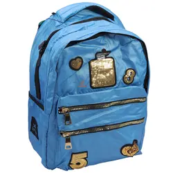 کوله پشتی دخترانه پولک دار آبی روشن 2666 گلسی برد GLOSSY BIRD - مجد مارکت