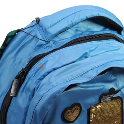 کوله پشتی دخترانه پولک دار آبی روشن 2666 گلسی برد GLOSSY BIRD - مجد مارکت