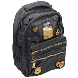 کوله پشتی دخترانه پولک دار مشکی 2666 گلسی برد GLOSSY BIRD - مجد مارکت