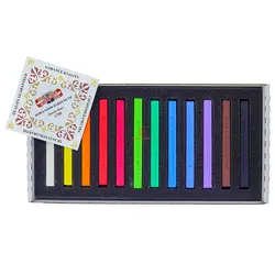 گچ پاستل 12 رنگ مقوایی کوه نور 8582 - مجد مارکت - فروشگاه هنری
