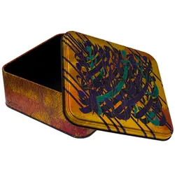 متال باکس فلزی مربع سایز 16 طرح خوشنویسی لوتوس - مجد مارکت