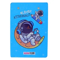 تخته چک لیست آبی طرح فضانورد و ماه هیرو HERO - مجد مارکت